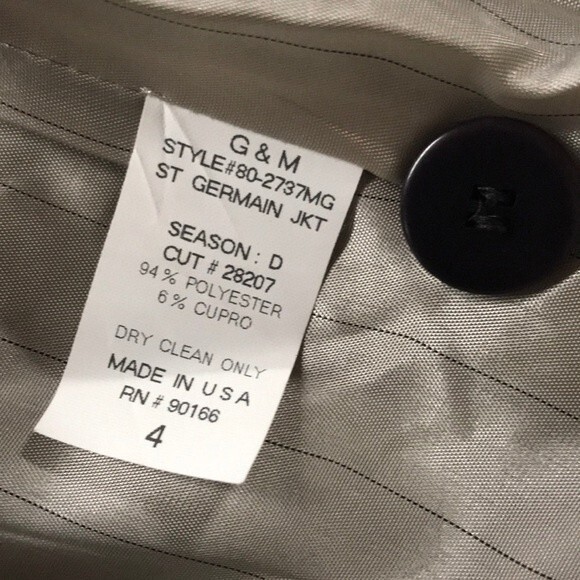 Garfield & Marks Suit Jacket Blazer sz 4 - Picture 6 of 9
